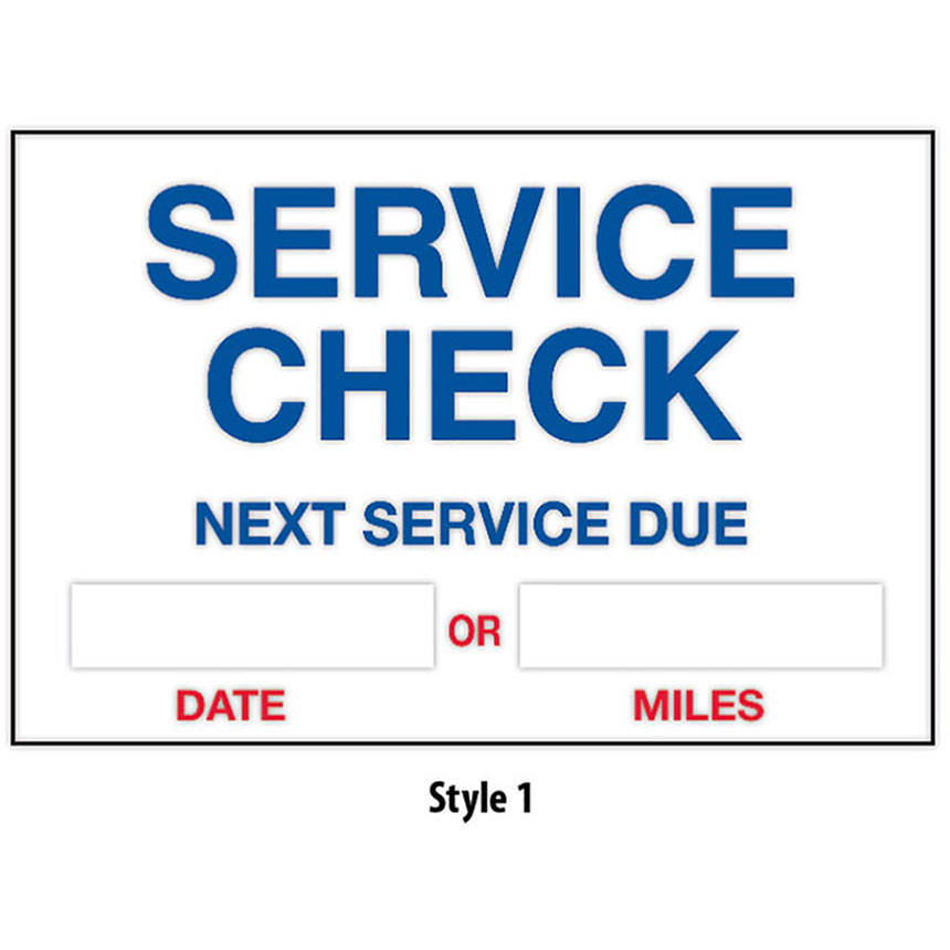 Windshield Static Window Clings Style 1 Auto Service Stickers