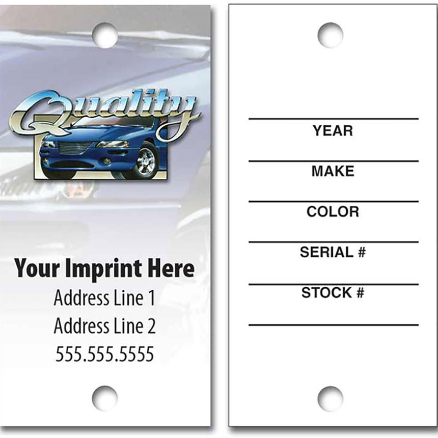 FullColor Automotive Key Tags Superior Quality