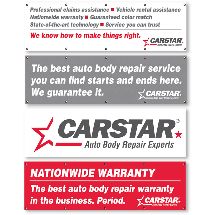 CARSTAR Bay Banner Kit, Marketing & Promotional Collision Services by US Auto Supply