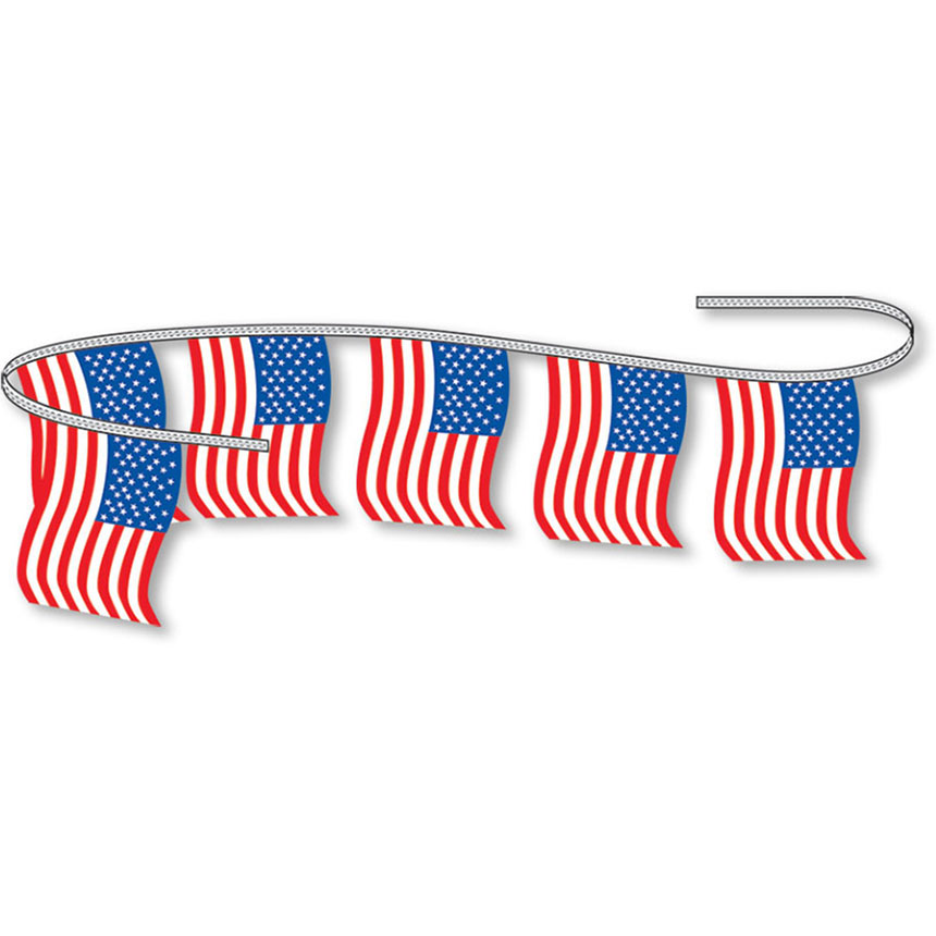 Plastic American Flag Pennant, Flags Collision Services by US Auto Supply