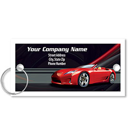 Personalized Full-Color Key Tags - Red Rush