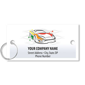 Personalized Full-Color Key Tags - Paint Splotched