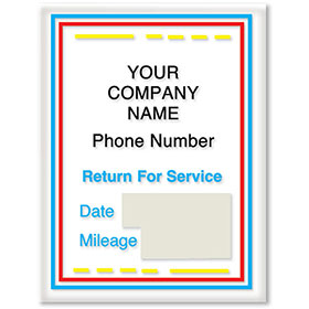 Small Static Cling Service Reminders - Return for Service