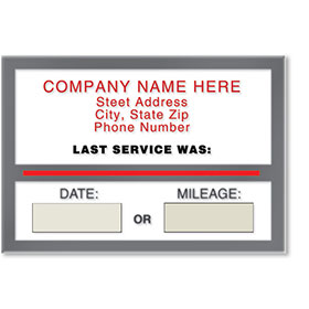 Jumbo Static Cling Service Reminders - Last Service Was