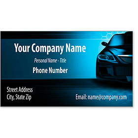Designer Automotive Business Cards - Blue Marauder