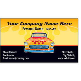 Designer Automotive Business Cards - Tri Five inferno