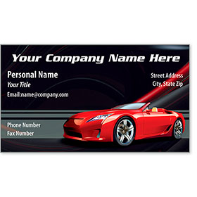 Designer Automotive Business Cards - Red Rush