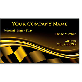 Designer Automotive Business Cards - Golden Luster