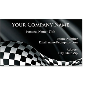 Designer Automotive Business Cards - Winner's Flag