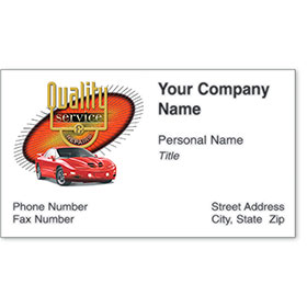 Premier Automotive Business Cards - Burst of Quality