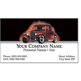 Premier Automotive Business Cards - Fired-Up Hot Rod