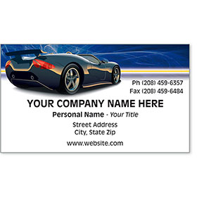 Premier Automotive Business Cards - Blue Lighting