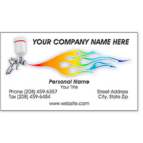 Premier Automotive Business Cards - Spectrum Flame