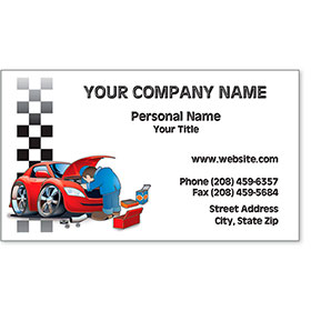 Premier Automotive Business Cards - Under the Hood
