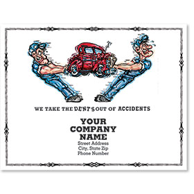 Personalized Full-Color Paper Floor Mats - Dents Out