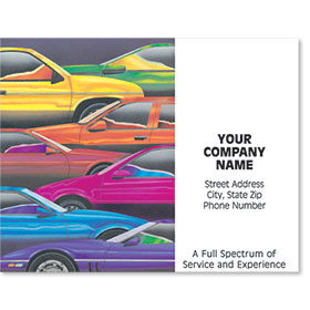 Personalized Full-Color Paper Floor Mats - Colorful Cars
