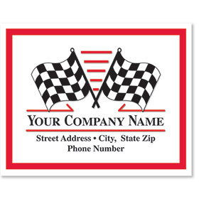 Personalized Full-Color Paper Floor Mats - Cross Check