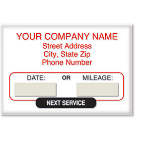 Jumbo Adhesive Service Reminders - Next Service