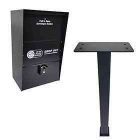 In Ground Mount Night Drop Box with 36 Inch Post