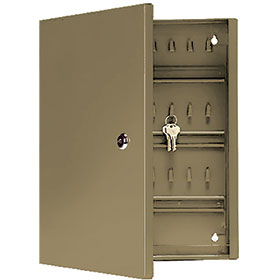 40-Key Designer Key Cabinet - Almond