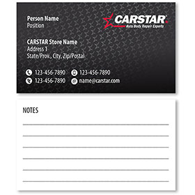 CARSTAR - Black Double Sided Card - Notes