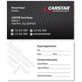 CARSTAR - Black Double Sided Card - Repair Appointment