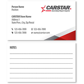 CARSTAR - White Double Sided Card - Notes