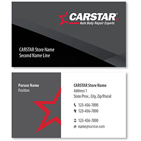 CARSTAR - Black Double Sided Card - Personal Information