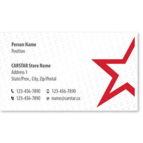 CARSTAR - White Single Sided Card