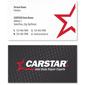 CARSTAR - White Double Sided Card - Logo on Back