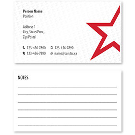 CARSTAR - Large Star Double Sided Card - Notes