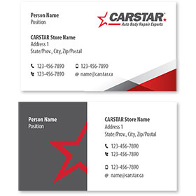 CARSTAR - White Double Sided Card - Personal Info