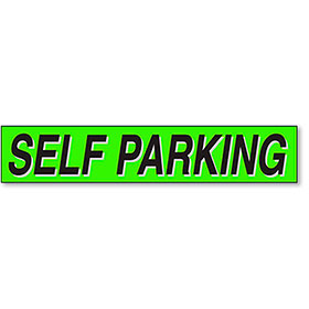 Self Parking - Windshield Slogans - Chartreuse & Black