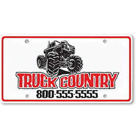 Custom Imprinted Mid-Grade Plastic Message Plates - 2 Color