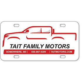 Vehicle Message Plates (6" x 12") Template #5