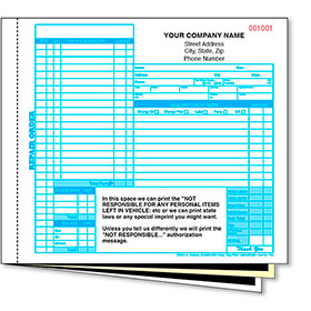 3-Part Carbon Compact Mechanical Repair Order - Version 1 (250 per pack)