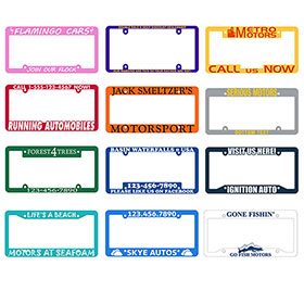 Raised Letter License Plate Frame - Colored