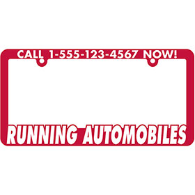 Raised Colored Letter Colored License Plate Frame
