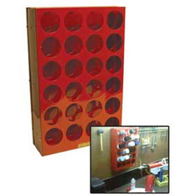 Aerosol Can Rack with 24 Slots