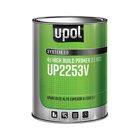 U-POL 2.1 VOC Compliant 4:1 2K High Build Primer - UP2253V