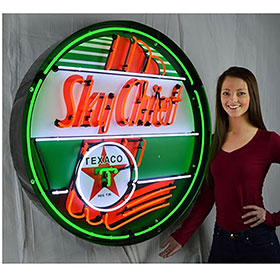 Neonetics Texaco Sky Chief 36" Neon Sign in Metal Can