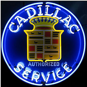 Neonetics Cadillac Service Neon Sign