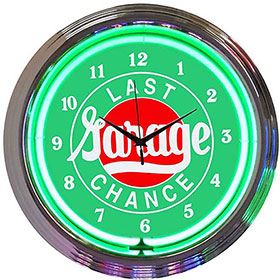 Neonetics Last Chance Garage Neon Clock