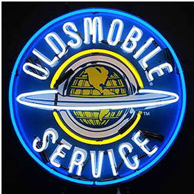 Neonetics Oldsmobile Service Neon Sign with Backing