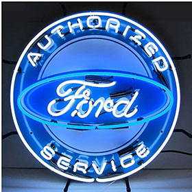 Neonetics Ford Authorized Service Neon Sign with Backing