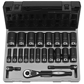 Grey Pneumatic 22pc 1/2" Drive Deep Length SAE Duo-Socket Set