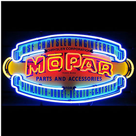 Neonetics Mopar Vintage Shield Neon Sign