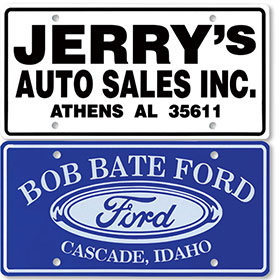 Custom Imprinted Mid-Grade Plastic Message Plates