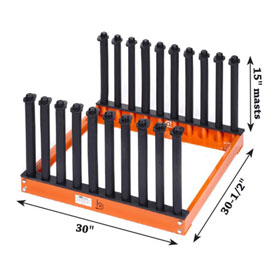 Equalizer&reg; Burco&reg; 9-Slot Redi Rack&trade;, 15" Masts - BT1048