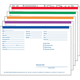 Simplified Vehicle Deal Envelope